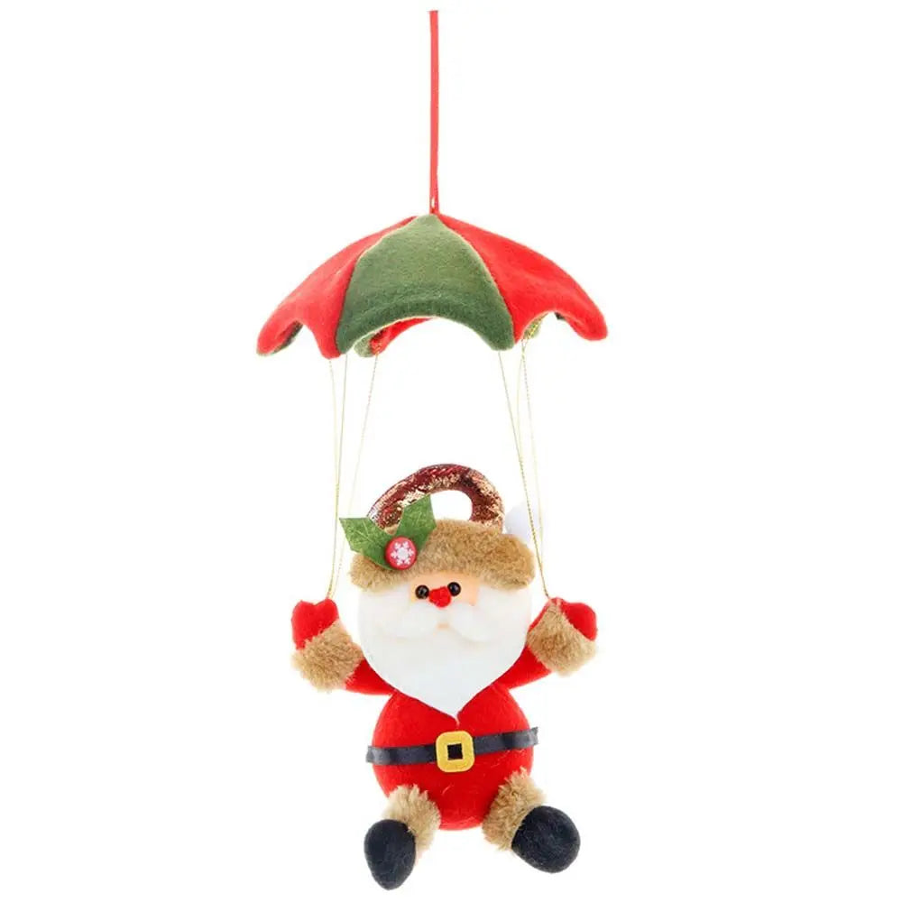 Navidad Snowman Xmas Hanging Ornament Santa Claus Parachute Pendant Christmas Decoration