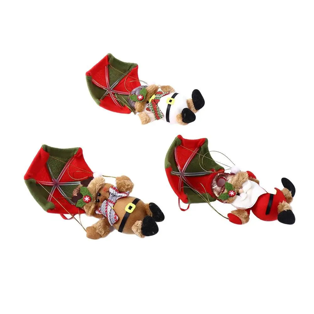 Navidad Snowman Xmas Hanging Ornament Santa Claus Parachute Pendant Christmas Decoration