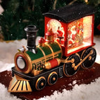 Christmas Gift Christmas Crystal Ball Ornaments LED Lights Train Santa Claus Merry Christmas Decoration for Home Party Xmas