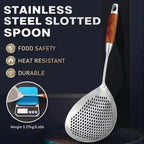 Stainless Steel Spider Strainer Skimmer Ladle for Cooking and Frying, Kitchen Utensils Wire Strainer Pasta Spoon