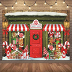 Christmas Photography Backdrop Vinyl Santa's Toy Shop Decoration Backdrop for Xmas Party Supplies Photo Background Studio Decor