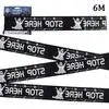 Halloween Party Decoration Warning Tape Scary Caution Tape Roll Hazard Warning Tape Indoor Outdoor Spooky DIY Prop Decorations