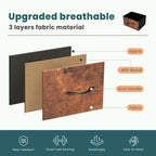JHK Fireplace TV Stand Dresser For Bedroom With 5 Fabric Drawers Storage Closet Chest Clothes Storage Display Cabinet Furniture