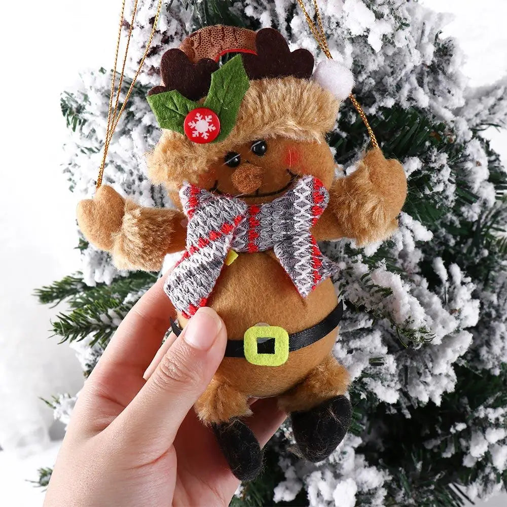 Navidad Snowman Xmas Hanging Ornament Santa Claus Parachute Pendant Christmas Decoration