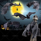 12PCS Halloween Hanging Bat Ornaments Mixed Sizes Realistic Simulation Bat Holiday Halloween Party Day of the Dead Decorations