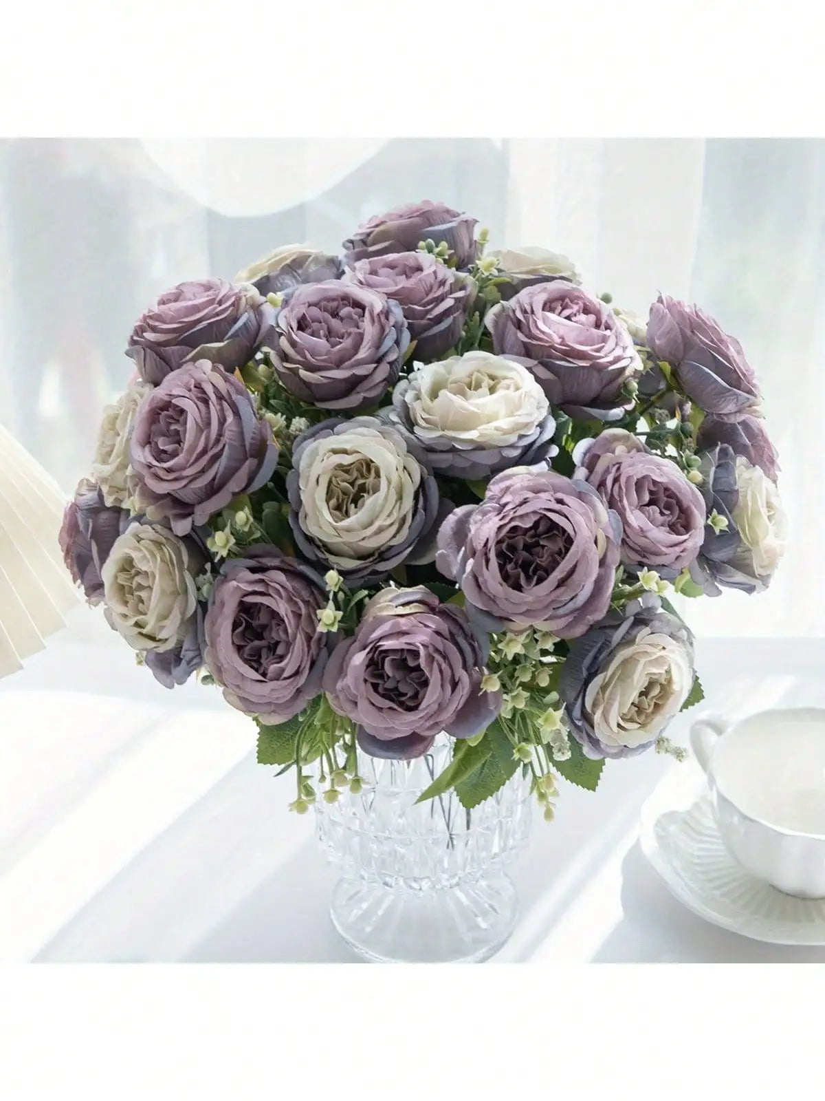 4pcs Artificial Peony Flowers - UV Resistant Real Touch Fake Bouquet For Garden Patio Wedding Engagement Decor, Versatile Home Decor Without Container