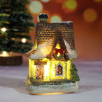 Christmas Led Light House Christmas Tree Ornaments LED Resin Small Village House Xmas Glow Decor Gift Happy New Year Decors DC05