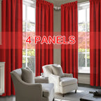 4pcs Light Filtering Curtains - Elegant Colour Fade-Resistant Polyester with Rod Pocket Design, Perfect for Living Room, Bedroom