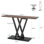 Tribesigns 43 Inch Console Table Industrial Entryway Hallway Table  Living Room Furniture