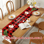 New New Year Christmas Table Runner Snowman Santa Claus Christmas Tablecloth Navidad Gift Elk Table Decor Christmas Party