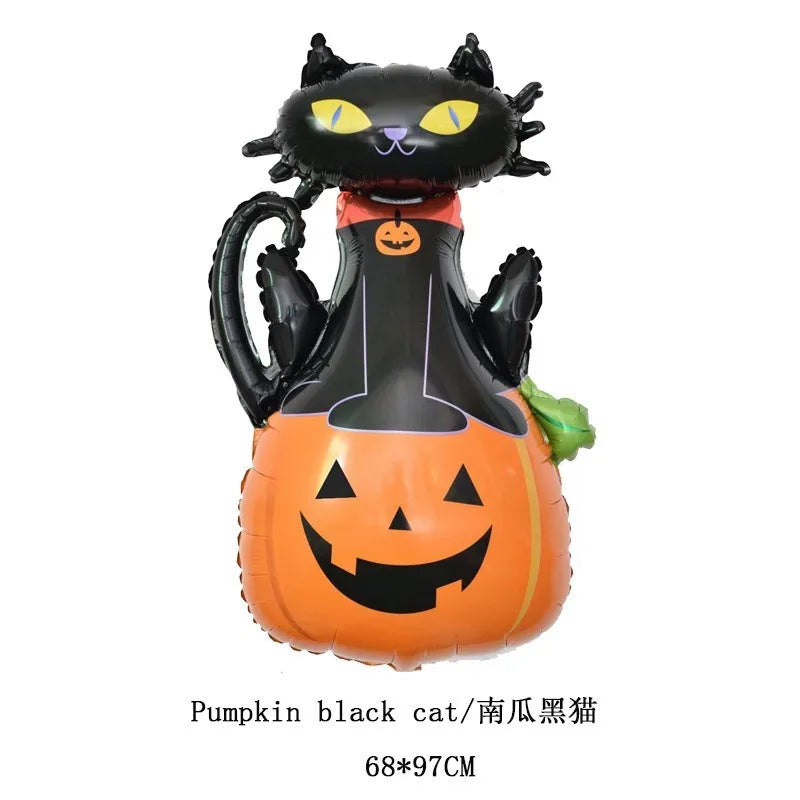 Halloween Pumpkin Ghost Balloons Halloween Decoration Spider Foil Balloon Bat Globos Halloween Party Supplies Inflatable Kid Toy
