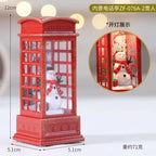 Christmas Gift Christmas Crystal Ball Ornaments LED Lights Train Santa Claus Merry Christmas Decoration for Home Party Xmas