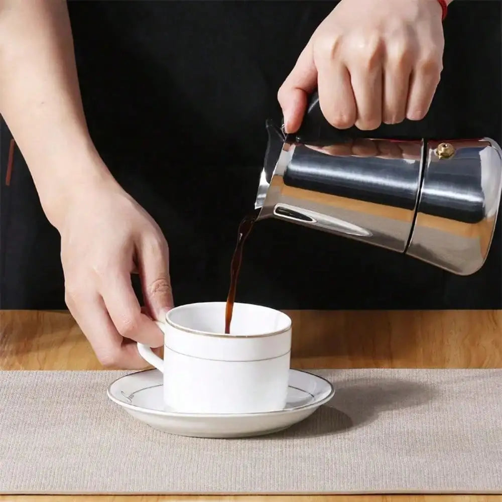 12Cup Coffee Maker Stainless Steel Espresso Maker 600ML Moka Pot Espresso Maker For Home Kitchen Camping Coffee Pot