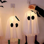 Halloween LED Ghost Pendant Lights, Glowing Wizard Hat Ghost Lantern Decorations, Spooky Hanging Ornaments for Room, Home