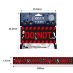 Halloween Party Decoration Warning Tape Scary Caution Tape Roll Hazard Warning Tape Indoor Outdoor Spooky DIY Prop Decorations