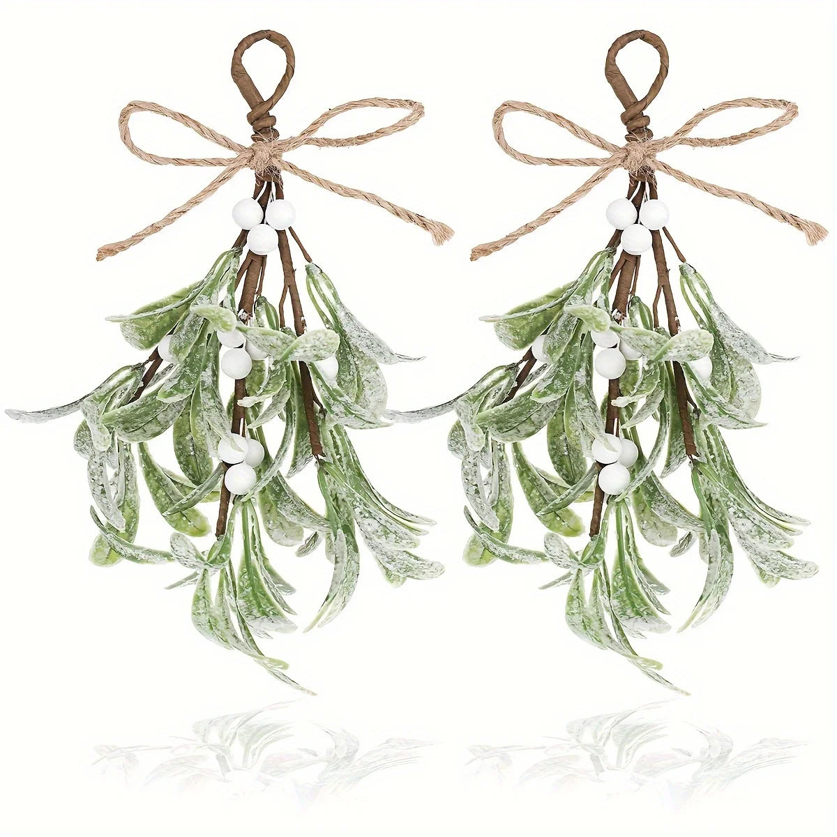 Frost Mistletoe Decorations Versatile Artificial Christmas Ornaments for Trees Fireplaces Holiday Home Wedding Party Decoration