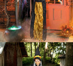 Halloween Witch Ghost Decor Horror Pendant Glowing Prank Props Electric Toys Haunted House Bar Club Home Festival Decoration