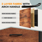 JHK 12 Fabric Cabinet For Living Room Drawers Beside Nightstand Tables Wood Top Entertainment Center Large Fabric TV Consoles for Bedroom Up to 80'' TVs Storage Closet Chest Clothes Display Of Furniture