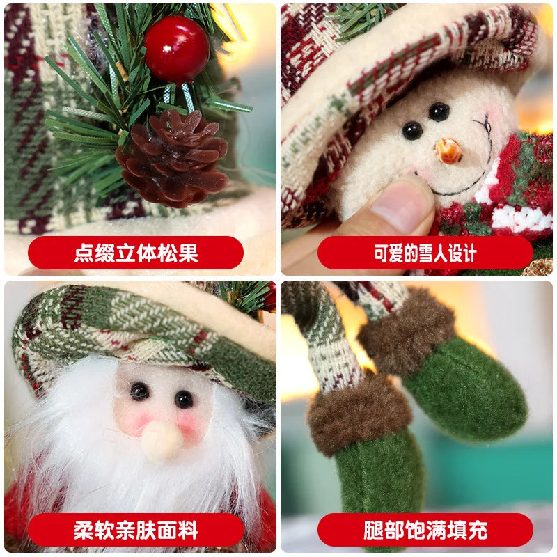 Christmas decorations - Nordic style miniature figurines - Christmas ornaments - Old man snowman doll decorations
