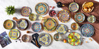 Vancasso 12/16/18/24 Piece Ceramic Dinnerware Set Stoneware Bohemian Style with Dinner/Dessert Plate/Cereal/Pasta Bowl For 6