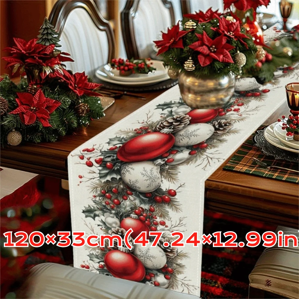 New New Year Christmas Table Runner Snowman Santa Claus Christmas Tablecloth Navidad Gift Elk Table Decor Christmas Party