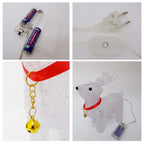 Santa Snowmen Xmas Elk Ornament Light Christmas Day Decoration Holiday Lighting Presents Kids New Year Gift Led Light Christmas