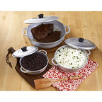 Imusa 3Pieces Colombian Cast Aluminum Caldero or Dutch Oven Set with Lid