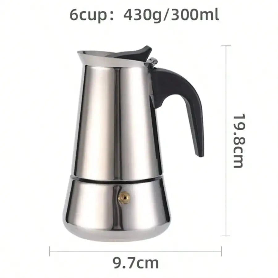 12Cup Coffee Maker Stainless Steel Espresso Maker 600ML Moka Pot Espresso Maker For Home Kitchen Camping Coffee Pot