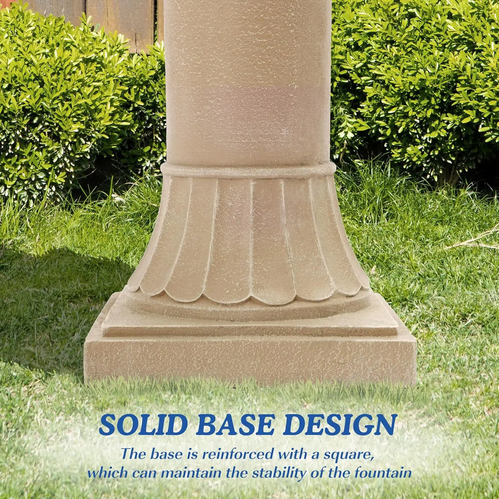 Large Cascading Resin Floor Standing Water Fountain With Pump For Indoor Outdoor Patio Yard Home Garden Decor
