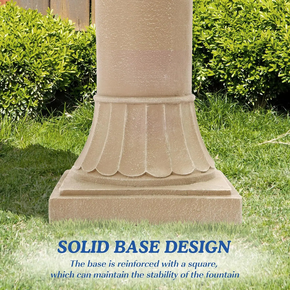 Large Cascading Resin Floor Standing Water Fountain With Pump For Indoor Outdoor Patio Yard Home Garden Decor