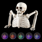 Halloween Decorations Glowing Skull Skeleton Human Head Haunted House Outdoor Yard Horror Props Holiday Scarry Home Supplies