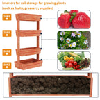 4-Tier Vertical Raised Planter Box Elevated Garden Bed Outdoor Wooden Herb Planter for Gardening And Plant Cultivation
