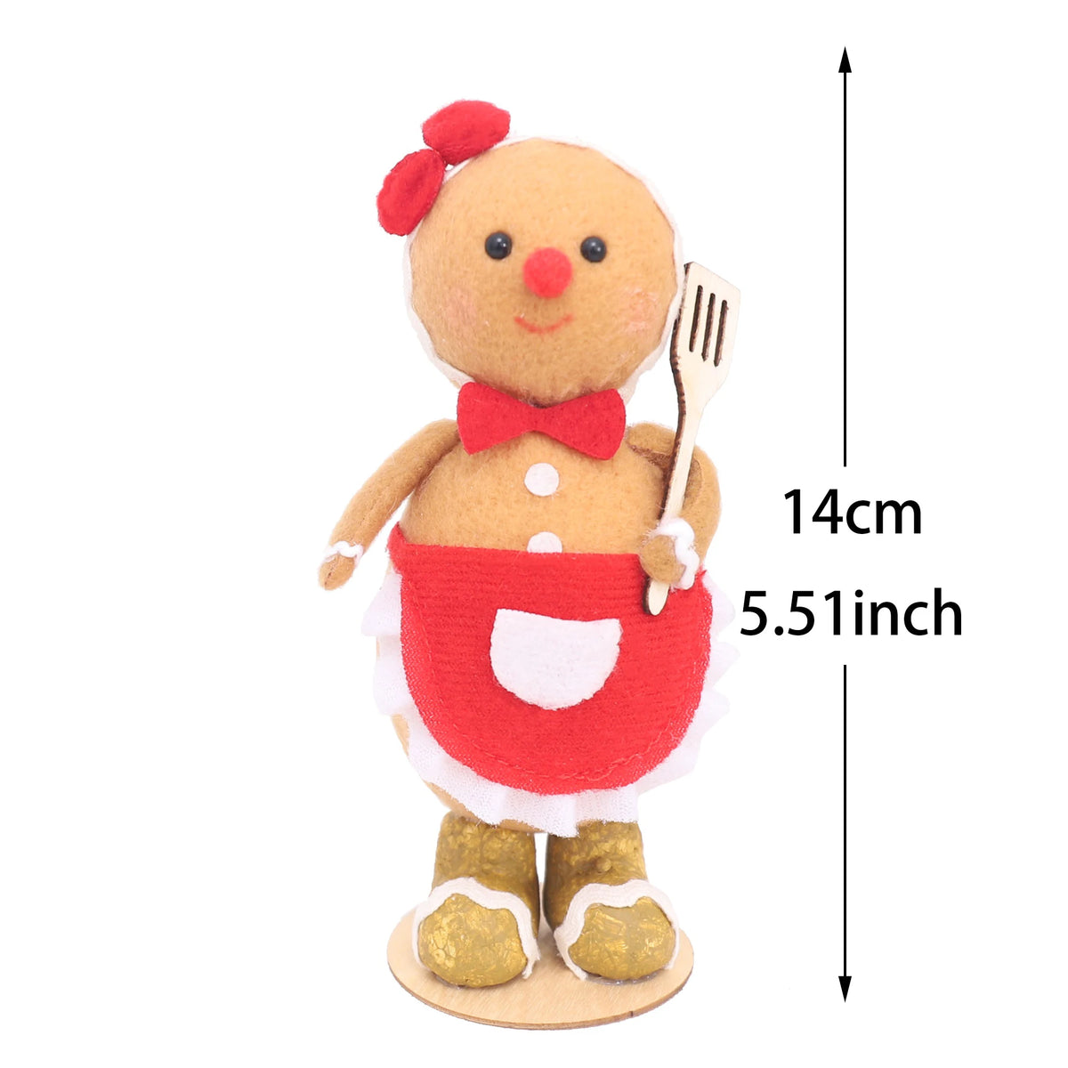 Christmas Chef Gingerbread Man Desktop Ornament for New Year Party Home Supply Decor Holiday Xmas Gift Decoration