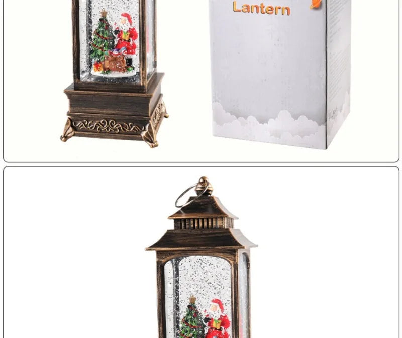LED Christmas Lanterns Crystal Balls Music Boxes Snowflakes Snowfall Lanterns Christmas and New Year Gifts Hanging Ornaments