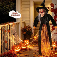 Halloween Witch Ghost Decor Horror Pendant Glowing Prank Props Electric Toys Haunted House Bar Club Home Festival Decoration
