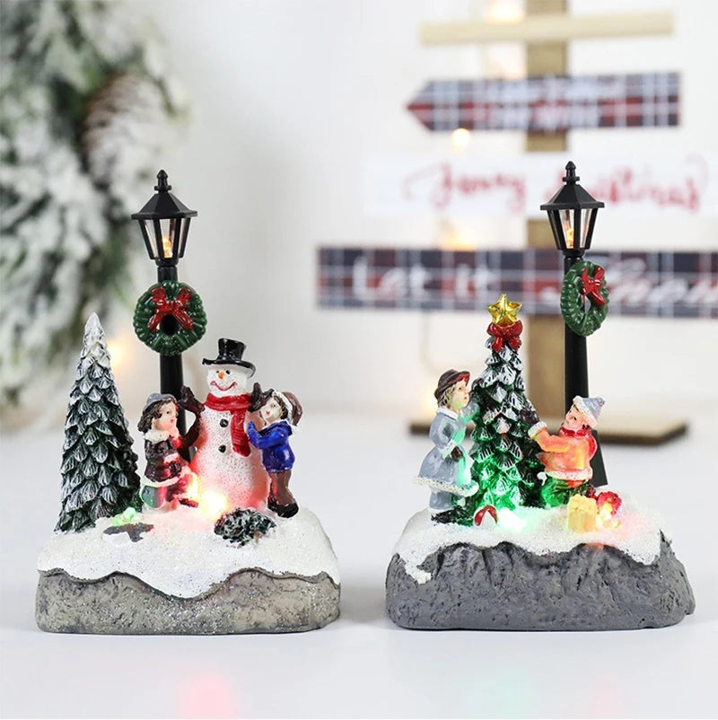 Christmas House Light Decorations For Home Ornaments Kids Xmas Gift New Year 2025 Navidad Decor Bedroom Night Light With Battery