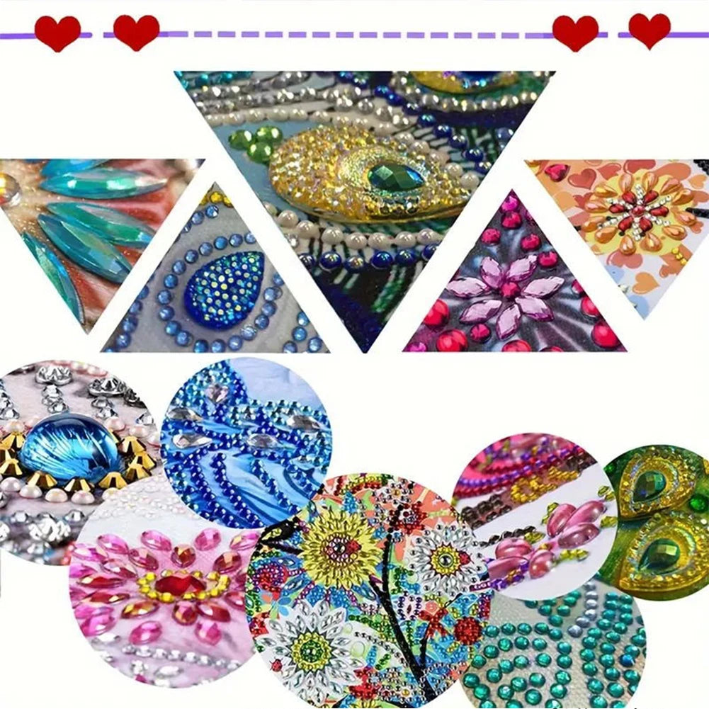 Acrylic Special Shape Butterfly DIY Crystal Diamond Clock Diamond Art Clock Pendants Kit Diamond Painting Clock for Home Decor