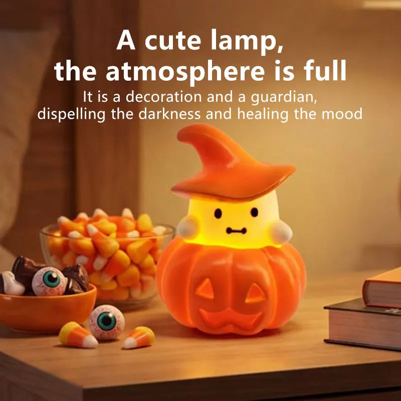 Halloween Pumpkin & Ghost Night Light Luminous Ornament Creative Decoration Party Decor Prop For Halloween Party Holiday Gift