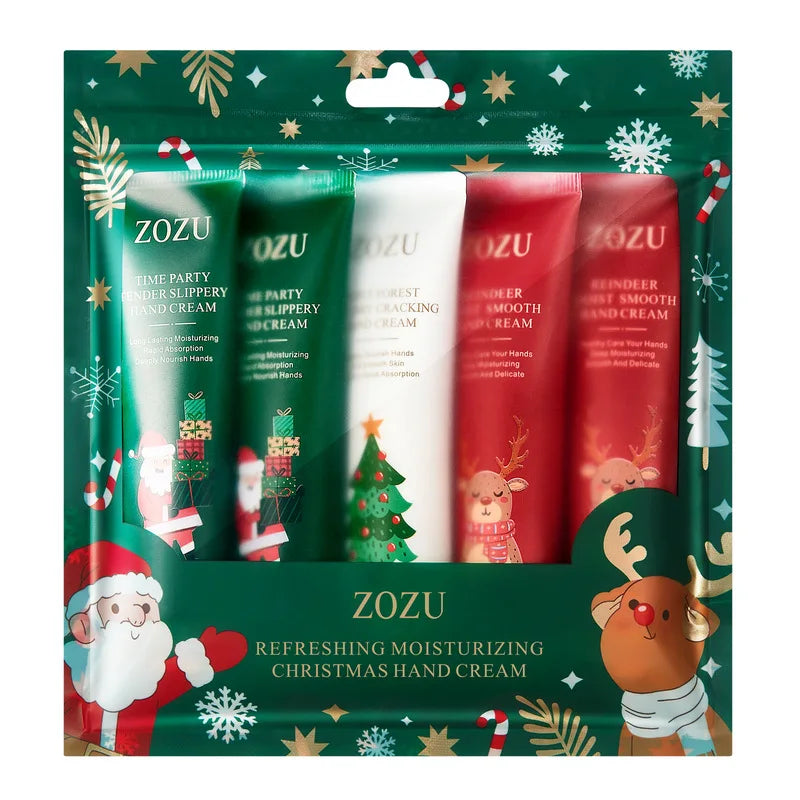 Christmas Hand Cream Set, Contains 3 Styles, Each 30g, Contains Niacinamide, Hyaluronic Acid and Other Ingredients, Moisturizing Texture, Nourishes the Skin, and Has a Light Fragrance Seasonal Maintenance, Christmas-Themed Pa