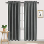 1 Panel Blackout Curtains Light Reducing Thermal Insulated Grommet Black Out Curtains Panels Drapes for Living Room Bedroom