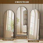 59x16 64x21 71x26 Black Arched Full-Length Mirror Free Standing Full Body Floor Mirror for Home Decor And Styling