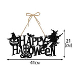 Halloween Paper Hanging Sign Spooky Pumpkin Witch Ghost Front Door Hanger Welcome Sign DIY Halloween Party Decoration 2023