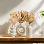 Set of 3 Bohemian Ceramic Vases