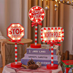 Christmas Stop Here Decor Santa Stop Here Tree Topper Desk Lamp LED Santa Stop Here Tree Topper Window Decorative Lights