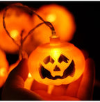 Halloween Led Lights String Twinkle Party Festoon Light Decoration Skull Pumpkin Bat Outdoor Lights Garland Street Portable
