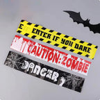 Halloween Party Decoration Warning Tape Scary Caution Tape Roll Hazard Warning Tape Indoor Outdoor Spooky DIY Prop Decorations