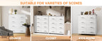 JHK Dresser Children's Wardrobe For Bedroom With 8 Fabric Drawers Storage Cabinet Steel Frame Assembly Closet For Home Furniture