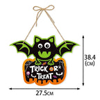 Halloween Paper Hanging Sign Spooky Pumpkin Witch Ghost Front Door Hanger Welcome Sign DIY Halloween Party Decoration 2023