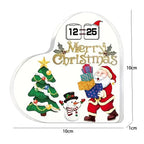 Christmas Atmosphere Heart Acrylic Ornament Desktop Decoration Transparent Stand