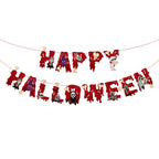 Halloween Ceiling Hangings: Skeletons, Mummies, Bloodstained Handprints, Bat Garlands. Kids Halloween Home Decor